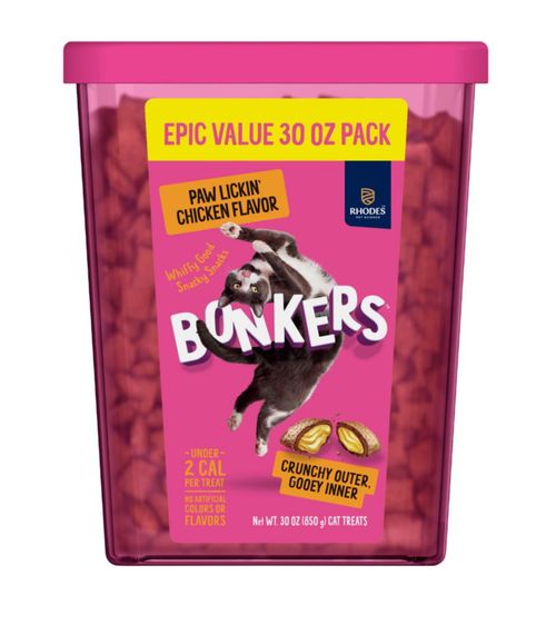 Premios para gatos Bonkers Paw Lickin sabor pollo sin cereales 850 g