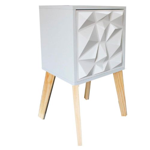 Buro noche luz led ensamblado relieve tringular blanco