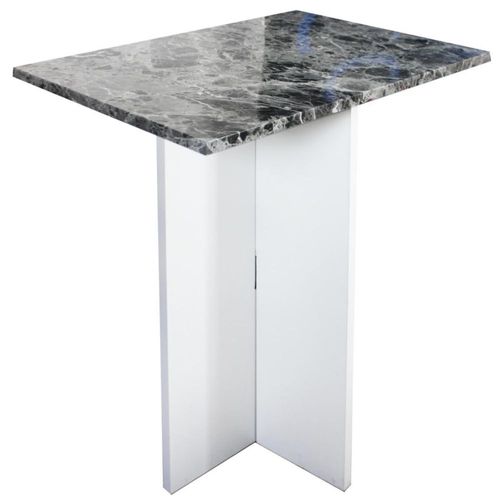Mesa De Centro Mdf Vinil Metalico Resistente Tipo Marmol Negro