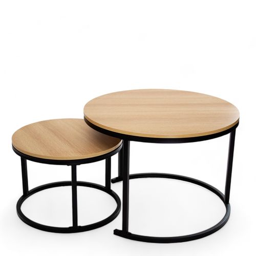 Set de Mesas Ilios Innova Auxiliares 2 Piezas Maple