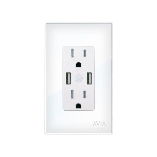 Contacto duplex con usb