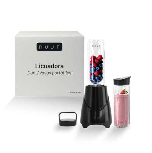 LICUADORA PORTATIL NUUR CON 2 VASOS