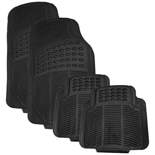 Tapete Automotriz De Hule Universal Uso Rudo Juego de 4 Piezas