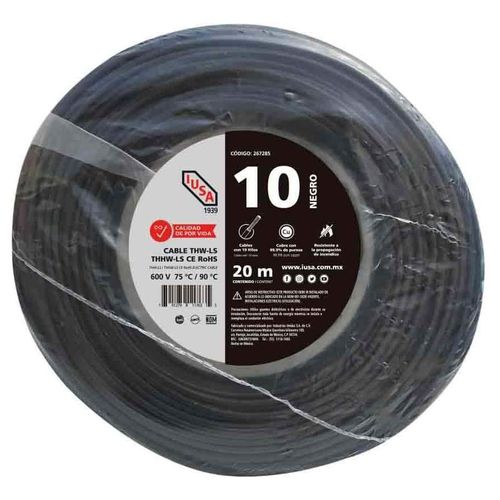 Cable para alambrado de tableros 10 AWG en bolsa color negro