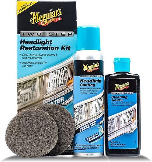 Meguiar's, Kit de Restauracion de Faros Delanteros de Dos Pasos, G2970, 4pzs.