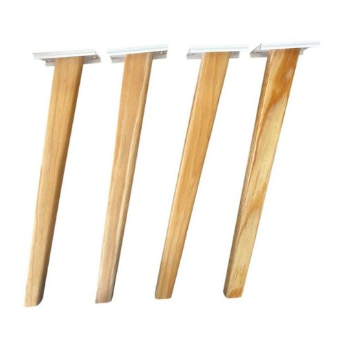 4 pzas Patas Madera Minimalistas 40cm Para Muebles
