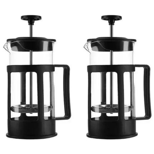 Duo de Cafetera Prensa Francesa 350ml De Acero Inoxidable 2 Piezas