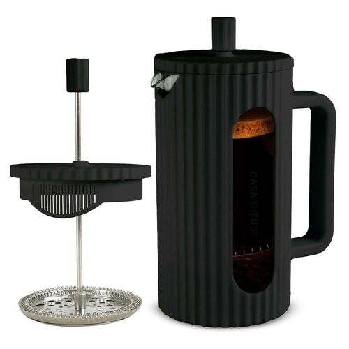 Cafetera Prensa Francesa de Vidrio 1 Litro Moderna Molido Medio