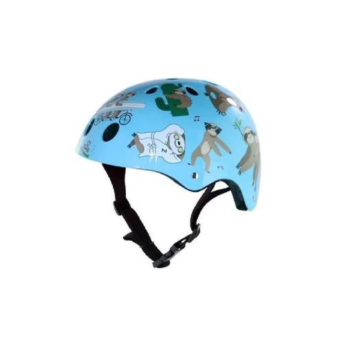 Casco Infantil Ciclismo Azul Perezosos Luz Led Niños Hornit