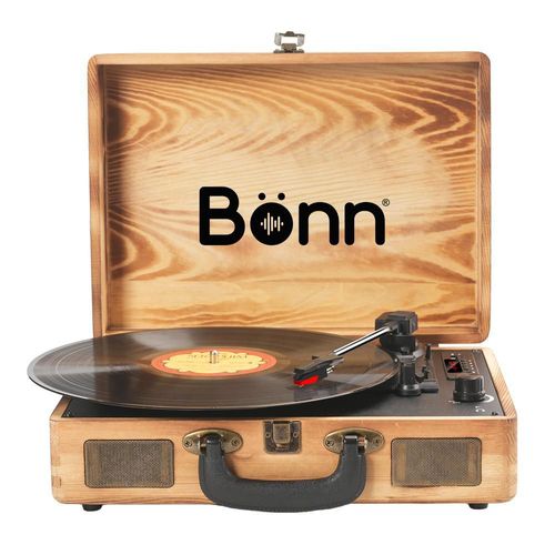 Tocadiscos bluetooth tipo maletín portátil bonn cafe