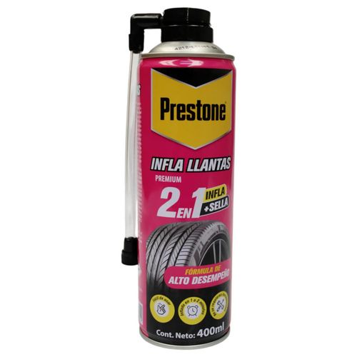 Inflador Sellador 2 en 1 LLantas 400ml Prestone