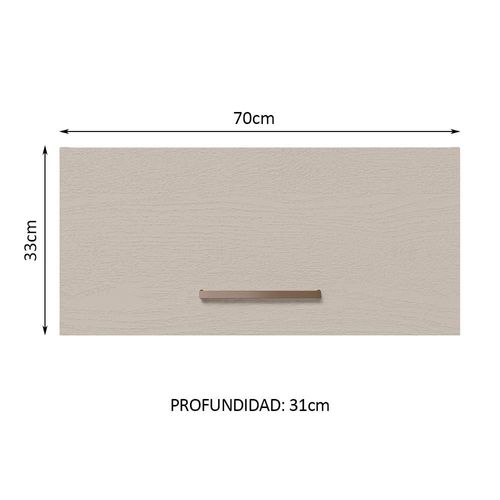 Alacena Gabinete Superior Cocina 70cm Agata Marrón/Beige Madesa
