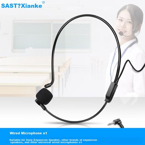 Micrófono Sast Para Auriculares Alámbrico Con Conector 3.5 Mm Negro