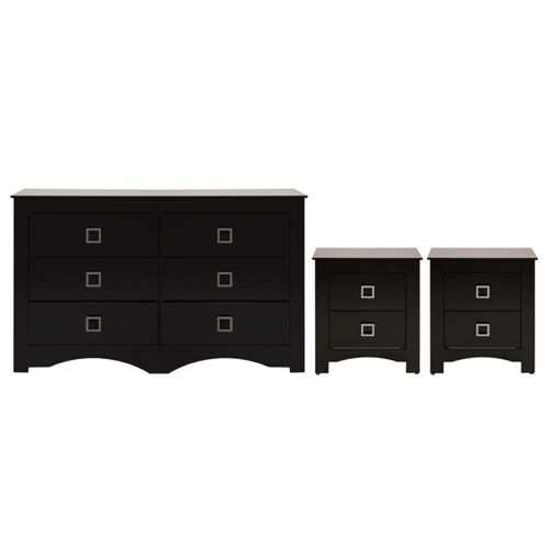 Set de Cajonera y 2 Buros Zafra Chocolate Kessa Muebles