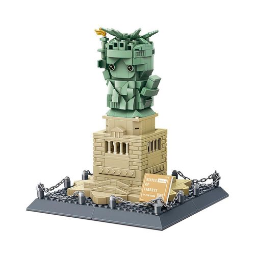 Set de Bloques de Construcción 'Estatua de la Libertad' - Figura Emblemática de EE. UU. Compatible con Piezas Pequeñas.HOGAWAY
