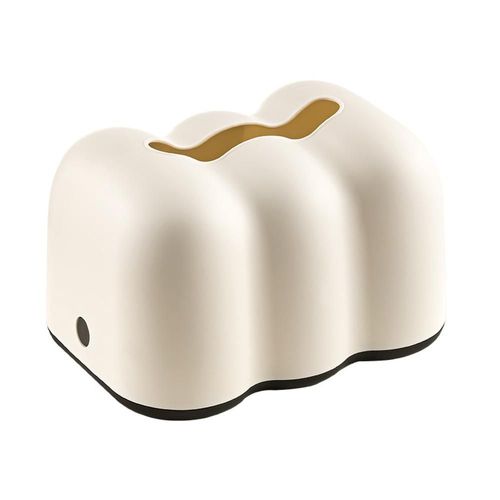 Portapaños de Estilo Cremoso para Sala y Baño - Caja de Toallas con Resorte de Alta Gama, Organizador de Pared Elegante.HOGAWAY