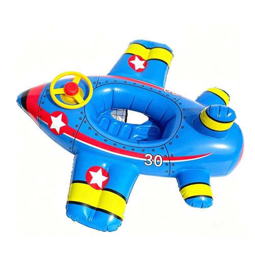 Flotador de Avión Blanco de Gran Tamaño,Asiento Antivuelco de PVC de Paredes Gruesas para Niños.HOGAWAY