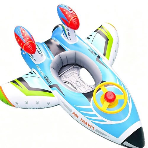 Flotador de Avión Blanco de Gran Tamaño,Asiento Antivuelco de PVC de Paredes Gruesas para Niños.HOGAWAY