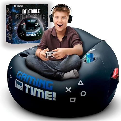 Sillón Inflable Tipo Relax para Juegos,Asiento de Aire Cómodo y Portátil para Videojuegos, Lectura o Descanso en Casa.HOGAWAY