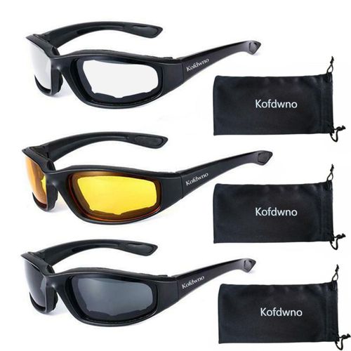Gafas para motocicleta 3 piezas con protección UV y ضد polvo