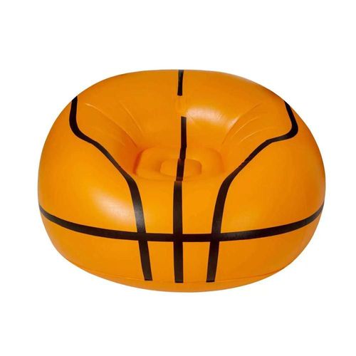 Sillón Inflable de PVC con Diseño de Baloncesto,Asiento de Aire Temático para Fanáticos del Deporte, Ideal para Ver Partidos.HOGAWAY
