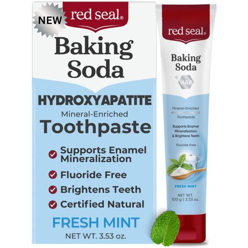 Pasta dental RED SEAL con hidroxiapatita bicarbonato y sin flúor