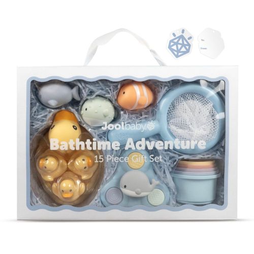 Set de juguetes para la bañera Jool Baby de 15 piezas con organizador