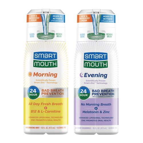 Enjuague bucal SmartMouth Morning & Evening 473 ml dúo