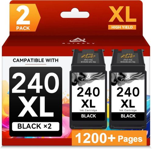 Cartucho de tinta AURASKY PG-240XL negro paquete de 2 alto rendimiento