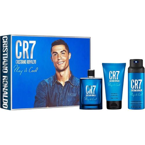 SET CRISTIANO RONALDO CR7 PLAY IT COOL 3 PIEZAS 100ML EDT, 150ML SHOWER GEL, 150ML BODY SPRAY