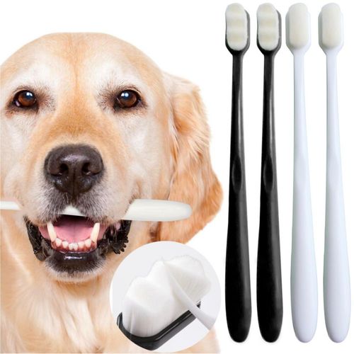 Kit de cepillos de dientes para perros MoonyMars 4 unidades cerdas suaves