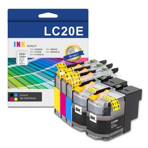 Juego de cartuchos de tinta EVOLUT LC20E de 5 unidades de alto rendimiento
