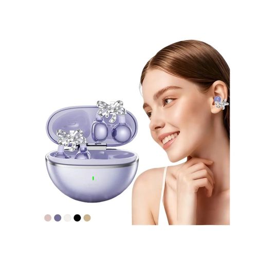 Auriculares Inalámbricos Bluetooth Mariposa Pendiente VIOLETA
