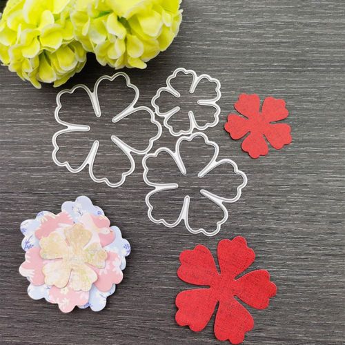 Troqueles metálicos para cortar flores Kashoer plantillas 3D de rosa y hojas