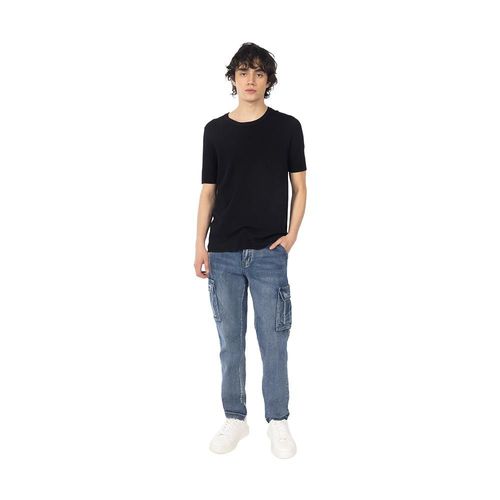 Playera Regular Fit Tejida De Cuello Redondo Para Hombre Quarry