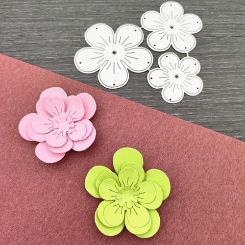 Matrices de corte metálicas de flores Kashoer para scrapbooking