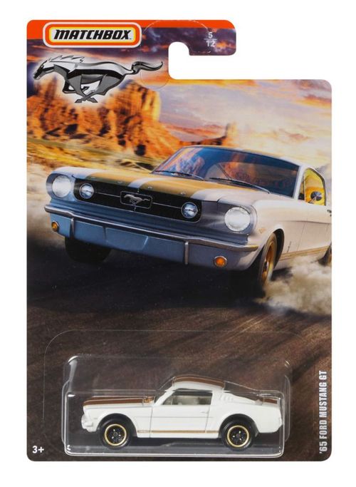 Auto de juguete MBX '65 Ford Mustang GT blanco 5/12