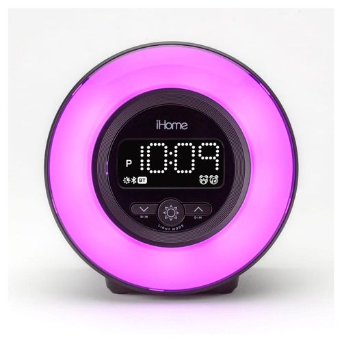 Bocina Bluetooth Reloj Despertador iHome iBT295B Luces Color