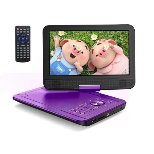 Reproductor de DVD portátil YOTON con pantalla HD giratoria de 125" y batería de 6 h
