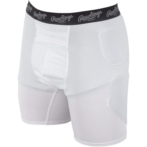 Shorts deslizantes de béisbol Rawlings para niño blancos 23 cm