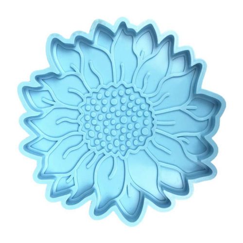 Molde de silicona HYROOY para posavasos girasol 11 cm azul