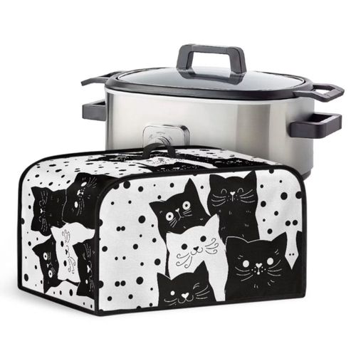 Funda para olla de cocción lenta Kathyboom gato negro 43 x 27 x 25 cm