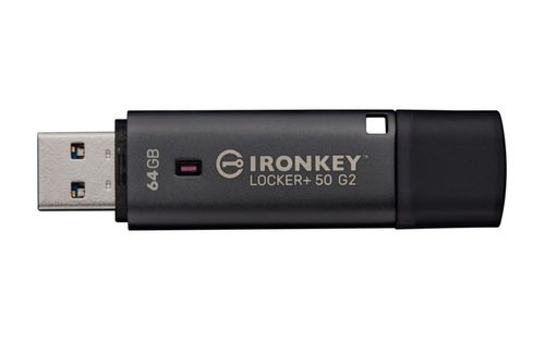 Unidad USB Kingston Ironkey Locker+ 50 G2 de 64 GB cifrada