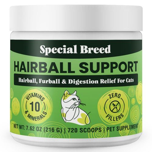 Suplemento para bolas de pelo para gatos Special Breed 216 g hasta 720 medidas