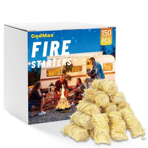 Encendedor de fuego GodMax 150 piezas de virutas de madera natural