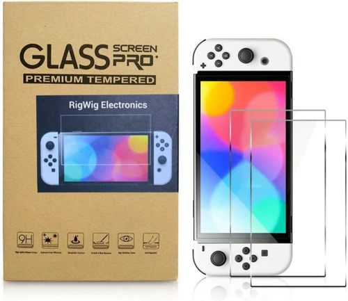 Protector de pantalla de vidrio templado 2 unidades para Nintendo Switch OLED