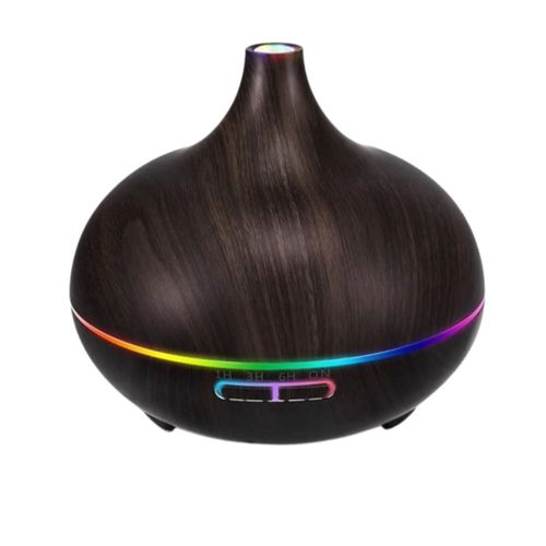Humidificador Difusor De Aroma Eléctrico 550ml+12 Aceites Color Café