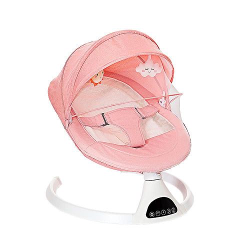 SILLA MECEDORA PARA BEBE CON BASE REDONDA COLOR ROSA