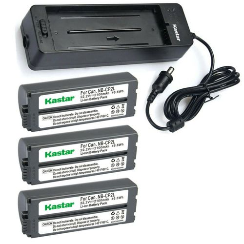 Cargador de baterías 3 unidades Kastar NB-CP2L para Canon SELPHY
