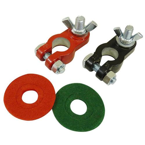 Terminales de batería Schumacher Electric zincados de 3/8"